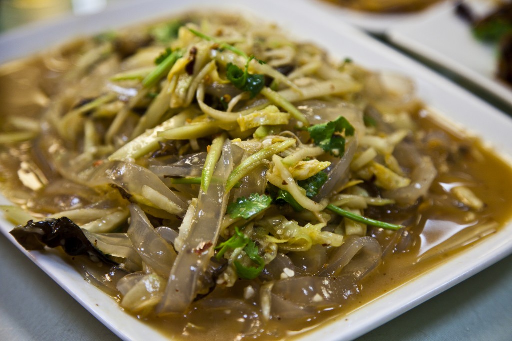 Dining with Outlaws loves the Green Bean Jelly Noodles with Bean Sprouts at Lao Dong Bei in Flushing NY