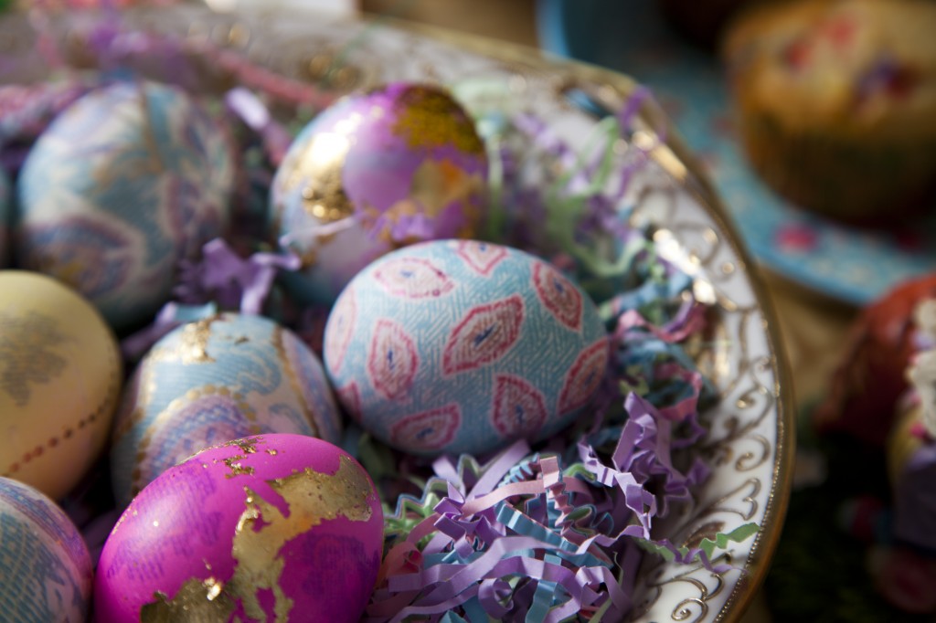 Silk Dyed Easter Eggs by Dining with Outlaws