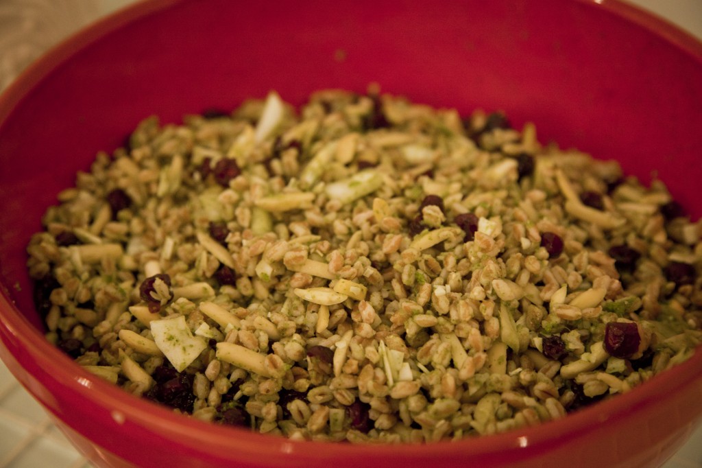 Rina Oh's Farro Salad, perfect for the Fashion crowd.