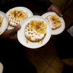 Banana Cream Pie with Vanilla Wafer Crust, Malibu Dulce de Leche, Pastry Cream, Toasted Meringue, and Bananas